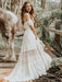 Boho Wedding Dress 2021 Lace Off The Shoulder A Line Floor Length Lace Bridal Gown