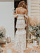 Boho Wedding Dress 2021 Off The Shoulder Floor Length Multilayer Lace Bridal Gowns