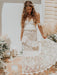 Boho Wedding Dress 2021 Off The Shoulder Floor Length Multilayer Lace Bridal Gowns