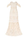 Boho Wedding Dress 2021 Off The Shoulder Floor Length Multilayer Lace Bridal Gowns