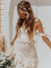 Boho Wedding Dress 2021 Off The Shoulder Floor Length Multilayer Lace Bridal Gowns