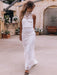 Boho Wedding Dress 2021 Sheath High Neck Sleeveless Floor Length Bridal Gown