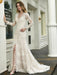 Boho Wedding Dress V Neck Sleeveless Natural Waist Lace Bridal Gowns With Train
