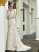 Boho Wedding Dress V Neck Sleeveless Natural Waist Lace Bridal Gowns With Train