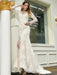 Boho Wedding Dress V Neck Sleeveless Natural Waist Lace Bridal Gowns With Train