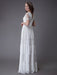 Boho Wedding Dresses Lace Chiffon Patchwork Ivory Short Sleeve Gypsy Maxi Beach Bridal Gowns