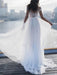 boho wedding dresses lace off the shoulder short sleeve floor length split front bridal dress with train