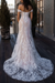 boho wedding dresses mermaid off the shoulder customized lace short sleeve floor length bridal gown with sweep train
