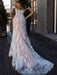 boho wedding dresses 2021 mermaid off the shoulder customized lace short sleeve floor length bridal gown with sweep train