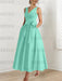 Spa satin mother of the bride ankle dress with bow sash and pockets