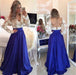 Bridelily 2019 Lace Long Sleeves Prom Dresses V Neck Sheer Open Back Beaded Evening Gowns - Prom Dresses