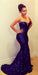 Bridelily 2019 Sparkly Sequined Prom Dress Sweetheart Sequined Mermaid Sexy Evening Gowns with Train - Prom Dresses