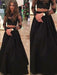 Bridelily A-Line Lace Scoop Long Sleeves Floor-Length With Dresses - Prom Dresses