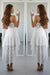 Bridelily A-Line Lace Spaghetti Straps Sleeveless Short/Mini With Layers Dresses - Prom Dresses