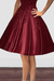 Bridelily A-Line Off-the-Shoulder Sleeveless Knee-Length With Applique Satin Dresses - Prom Dresses