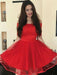 Bridelily A-Line Organza Off-the-Shoulder With Ruffles Short/Mini Dresses - Prom Dresses