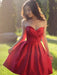 Bridelily A-Line Satin With Ruffles Sweetheart Sleeveless Short/Mini Dresses - Prom Dresses