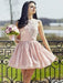 Bridelily A-Line Scoop Sleeveless Chiffon With Applique Short/Mini Dresses - Prom Dresses