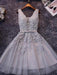 Bridelily A-Line Sleeveless Straps Tulle With Applique Short/Mini Dresses - Prom Dresses