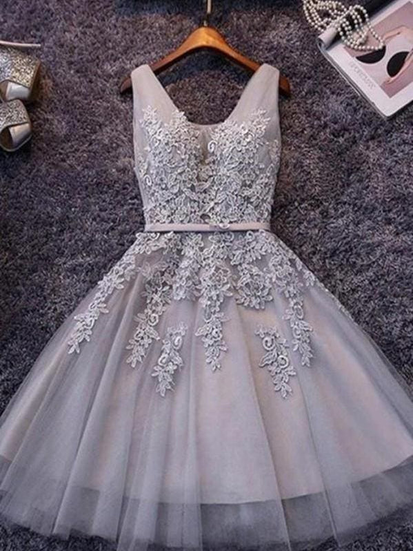 A-Line Short/Mini With Applique Prom Dresses main image 0