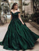 Bridelily Ball Gown Off-the-Shoulder Sleeveless Floor-Length With Lace Satin Dresses - Prom Dresses