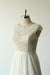Bridelily Cap Sleeve Lace Chiffon A-line Wedding Dress - wedding dresses