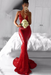 Bridelily Deep V-neck Spaghetti Backless Sequins Floor-length Mermaid Prom Dresses - Prom Dresses