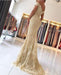 Bridelily Elegant 2019 Lace Mermaid Prom Dresses Off the Shoulder Beading with Belt - Prom Dresses