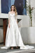 Bridelily Elegant Lace-up A-Line Applique Satin Wedding Dress - wedding dresses