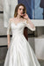 Bridelily Elegant Lace-up A-Line Applique Satin Wedding Dress - wedding dresses
