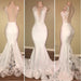 Bridelily Elegant Long Mermaid Prom Dresses | V-Neck Backless Lace Evening Gowns - Prom Dresses