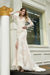 Bridelily Exquisite V-Neck Long Sleeve Mermaid Wedding Dress - wedding dresses