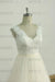 Bridelily Graceful V-neck Lace Tulle A-line Wedding Dress - wedding dresses