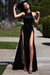 Bridelily High Neck Front Slits Chiffon Evening Dress 2019 Lace Sexy Prom Dress Long - Prom Dresses