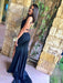 Bridelily High Neck Mermaid Black Cutaway-Sides Backless Side-Slit Sexy Prom Dresses - Prom Dresses