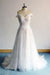 Bridelily Latest Off Shoulder Lace Tulle A-line Wedding Dress - wedding dresses