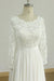 Bridelily Long Sleeve A-line Lace Chiffon Wedding Dress - wedding dresses