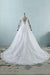 Bridelily Long Sleeve Appliques Tulle A-line Wedding Dress - wedding dresses