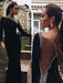 Bridelily Mermaid Long Sleeves One-Shoulder Spandex With Beading Floor-Length Dresses - Prom Dresses