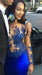Bridelily Modern Long Sleeve Royal Blue Prom Dresses 2019 Mermaid Woemns Party Gowns BK0 - Prom Dresses