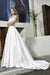 Bridelily Off the Shoulder Appliques Satin Wedding Dress - wedding dresses
