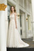 Bridelily One Shoulder Tulle Lace A-Line Wedding Dress - wedding dresses