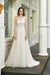 Bridelily One Shoulder Tulle Lace A-Line Wedding Dress - wedding dresses