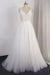 Bridelily Open Back Appliques Tulle A-line Wedding Dress - wedding dresses