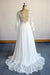 Bridelily Open Back Long Sleeve Lace Chiffon Wedding Dress - wedding dresses