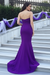 Bridelily Purple Mermaid Sweetheart Prom Dress Sweep Train Formal Occasion Dress - Prom Dresses