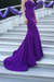 Bridelily Purple Mermaid Sweetheart Prom Dress Sweep Train Formal Occasion Dress - Prom Dresses