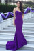 Bridelily Purple Mermaid Sweetheart Prom Dress New Arrival Sweep Train Formal Occasion Dress - Prom Dresses