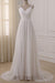 Bridelily Ruffle V-neck Empire Chiffon A-line Wedding Dress - wedding dresses