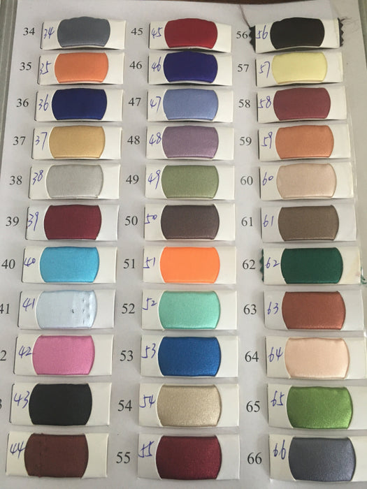 Bridelily Satin Swatch with 141 Colors - Swatches